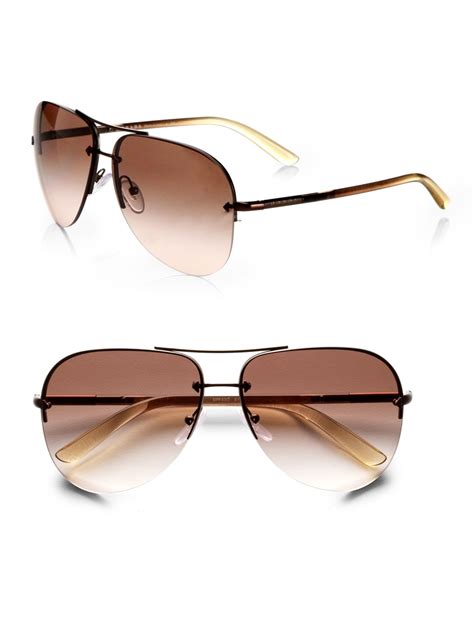 aviator prada sunglasses women|Prada rimless aviator sunglasses.